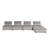 Charmie Velvet L-Shaped Sectional Reversible-88309966