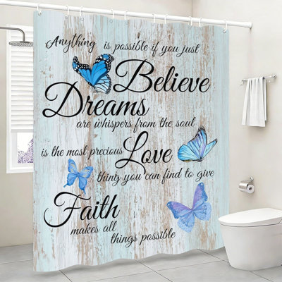 Rideau de douche Believe Butterfly