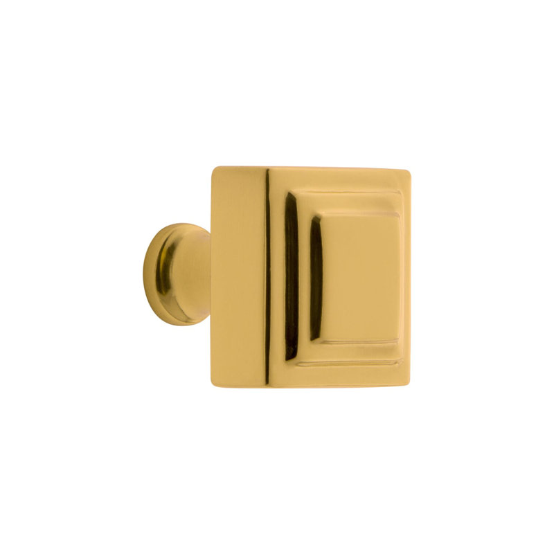 Carré Square Cabinet Knob, Lifetime Brass