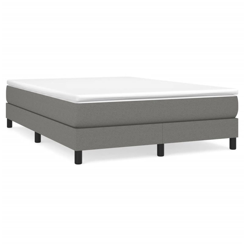 Structure de lit en tissu gris foncé avec contreplaqué et grand lit tapissier, Grand lit, Gris foncé