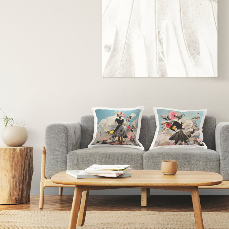 Ensemble de 2 coussins décoratifs imprimés Glam Fashion par Irena Orlov