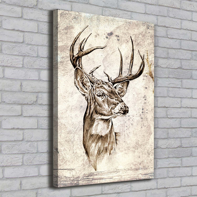 Deer - Wrapped Canvas Print
