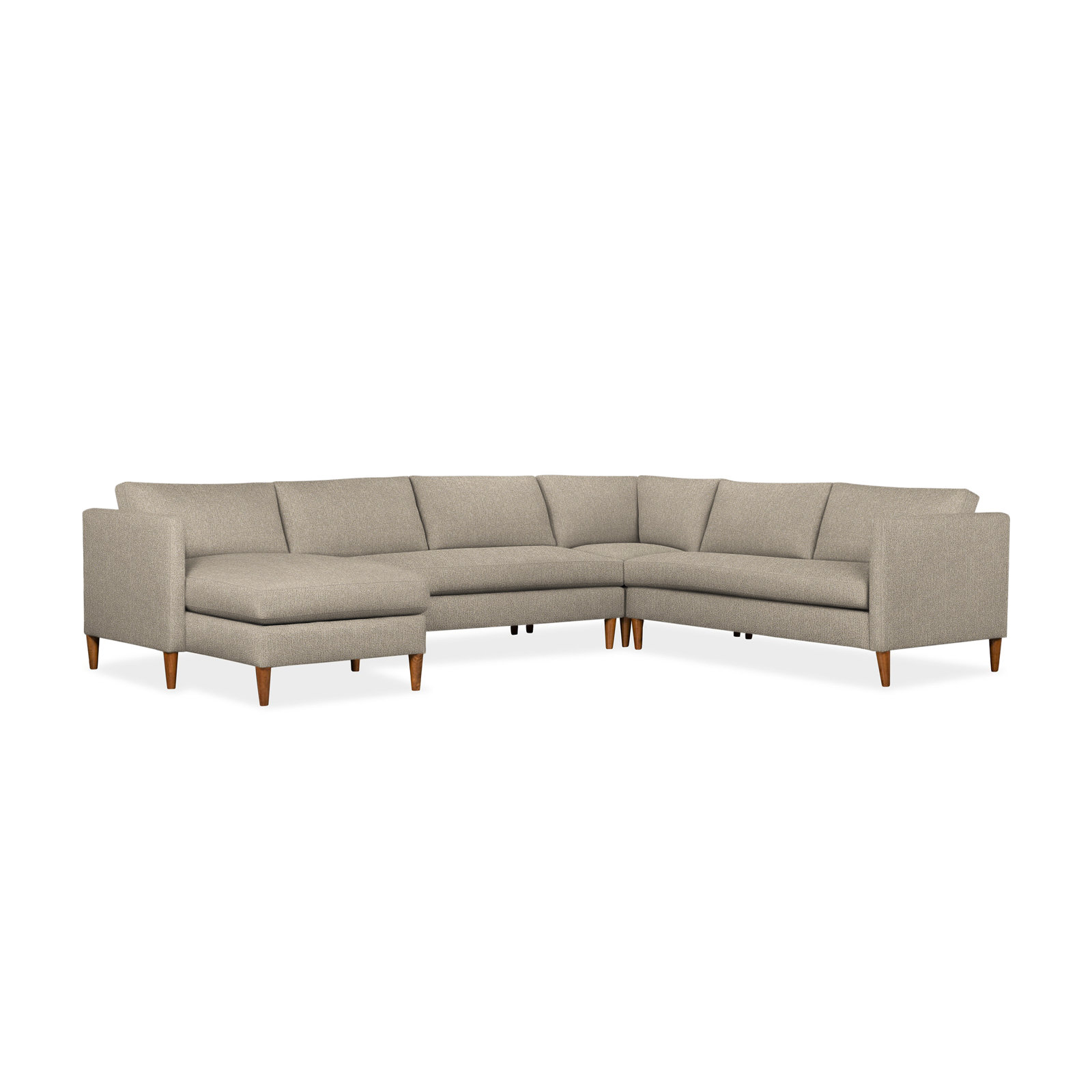 Clifford Chaise Sectional, Left Hand Facing, Davis Chateau Gray Bouclé