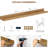 Floating Shelves Set Of 3, Picture Ledge Shelf, 48 Inch Long Floating Shelves For Wall,Floating Shelves With Lip For Living Room,Bedroom,Bookshelf,Nursery-Natural Oak