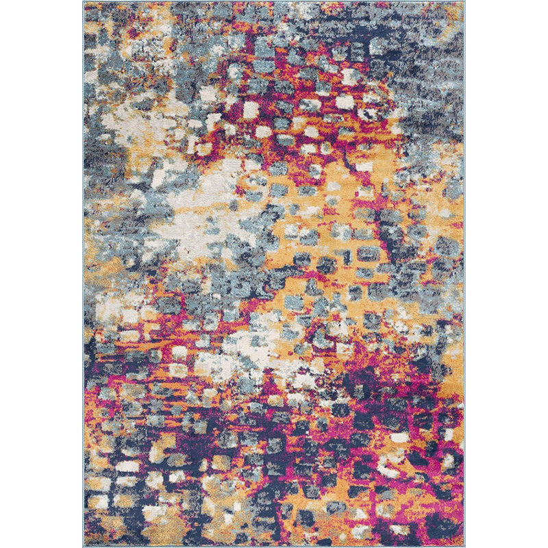 Tapis bleu et ivoire Raenae, Rectangle 8 pi x 11 pi