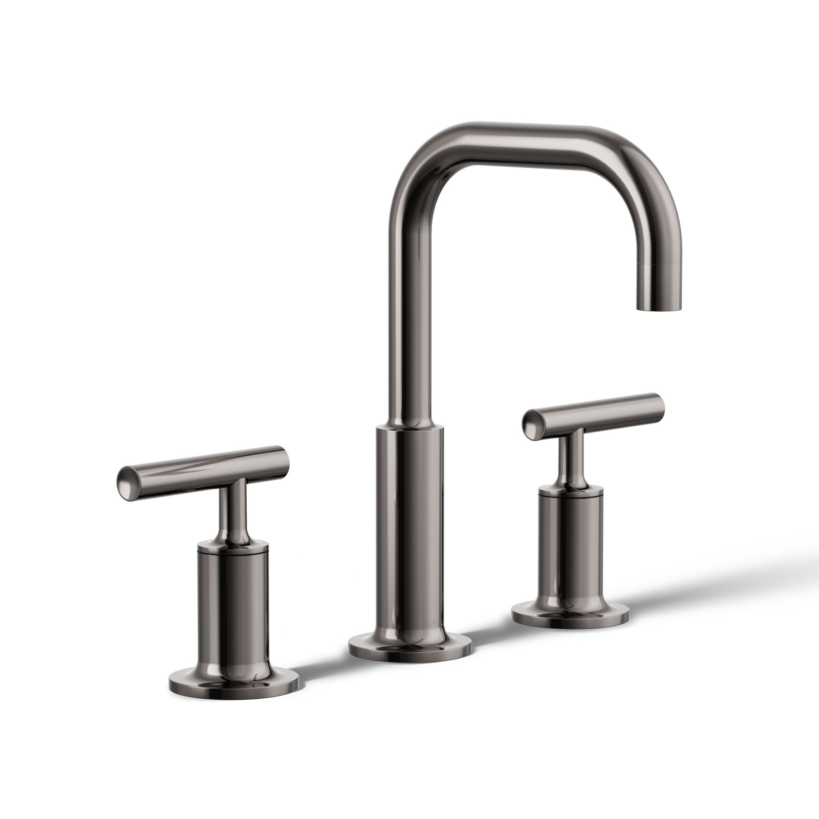 Purist Low-Handle Widespread Bathroom Faucet, Vibrant Titanium