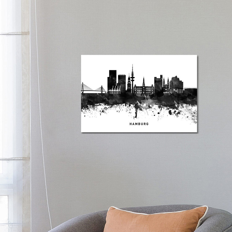 Hamburg Skyline by WallDecorAddict - Wrapped Canvas Print, 66.04 cm H x 45.72 cm W x 1.91 cm D