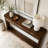 70.1" Wavy-Patterned Storage  Console Table,Sofa Table-589595449