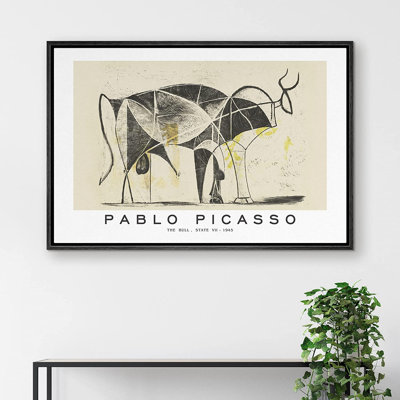 Reproduction d'art classique sur toile, "The Bull, State VII" par Pablo Picasso