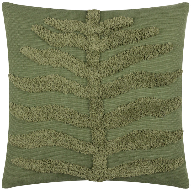 Dakota Floral Square Throw Cushion, Green