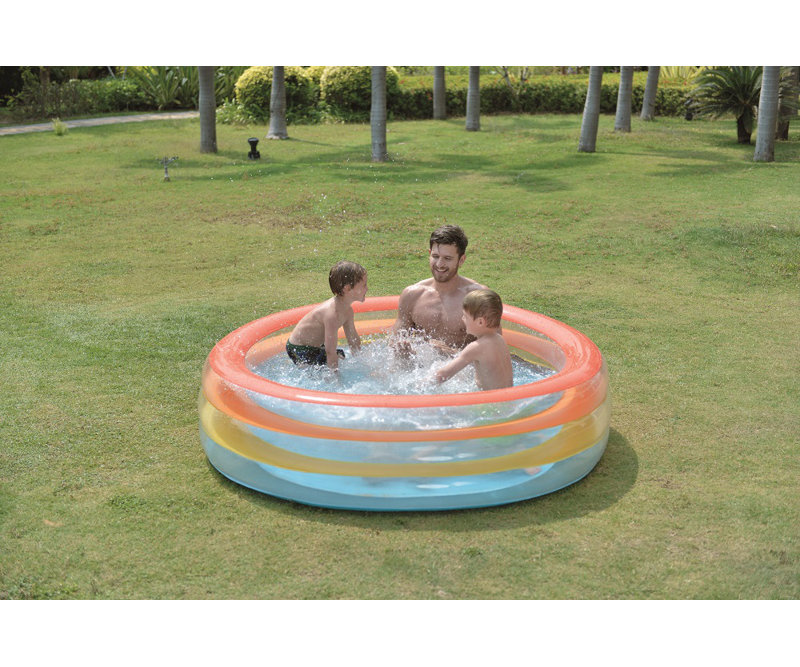 Piscine gonflable multicolore 6,5 'à 3 anneaux