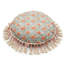 Coussin de sol imprimé avec pampilles et motif floral