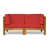 Teak Frame / Red Cushion