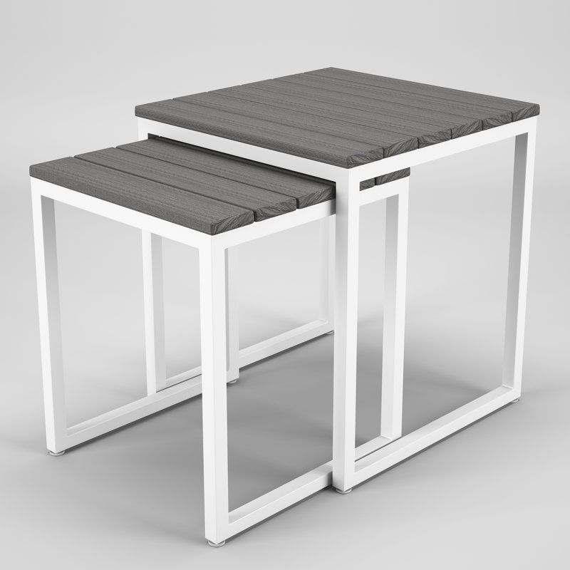Table d'appoint d'extérieur Townsend Nseting, Gris