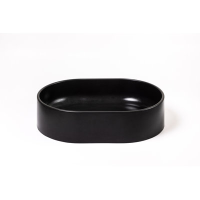 Luna Concrete Vessel Sink, Oval Bathroom Sink