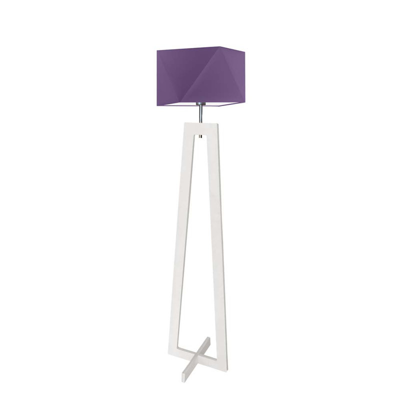 Ayaab 152cm Traditional Floor Lamp, Violet, White