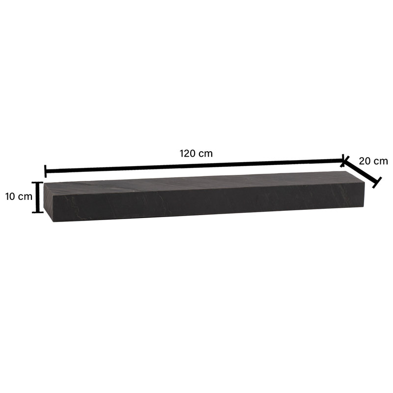 Nashiya Mango Solid Wood Floating Shelf, 10cm H x 120cm W x 20cm D