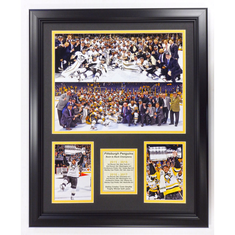 « pittsburgh penguins 2017 back to back champions », reproduction de photo encadrée