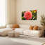 Rose, art floral sur toile tendue, ensemble de 1-319081630