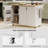 Farmhouse Accent Kitchen Island on Wheels with Internal Storage Rack-118094486