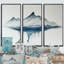 «Blue and Gray Mountain Lake Reflection I», reproduction de 3 pièces-1389654289-1389654294