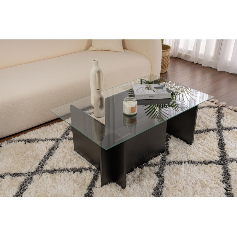 Coffee Table, 60cm H x 120cm W x 40cm D, Wood Black
