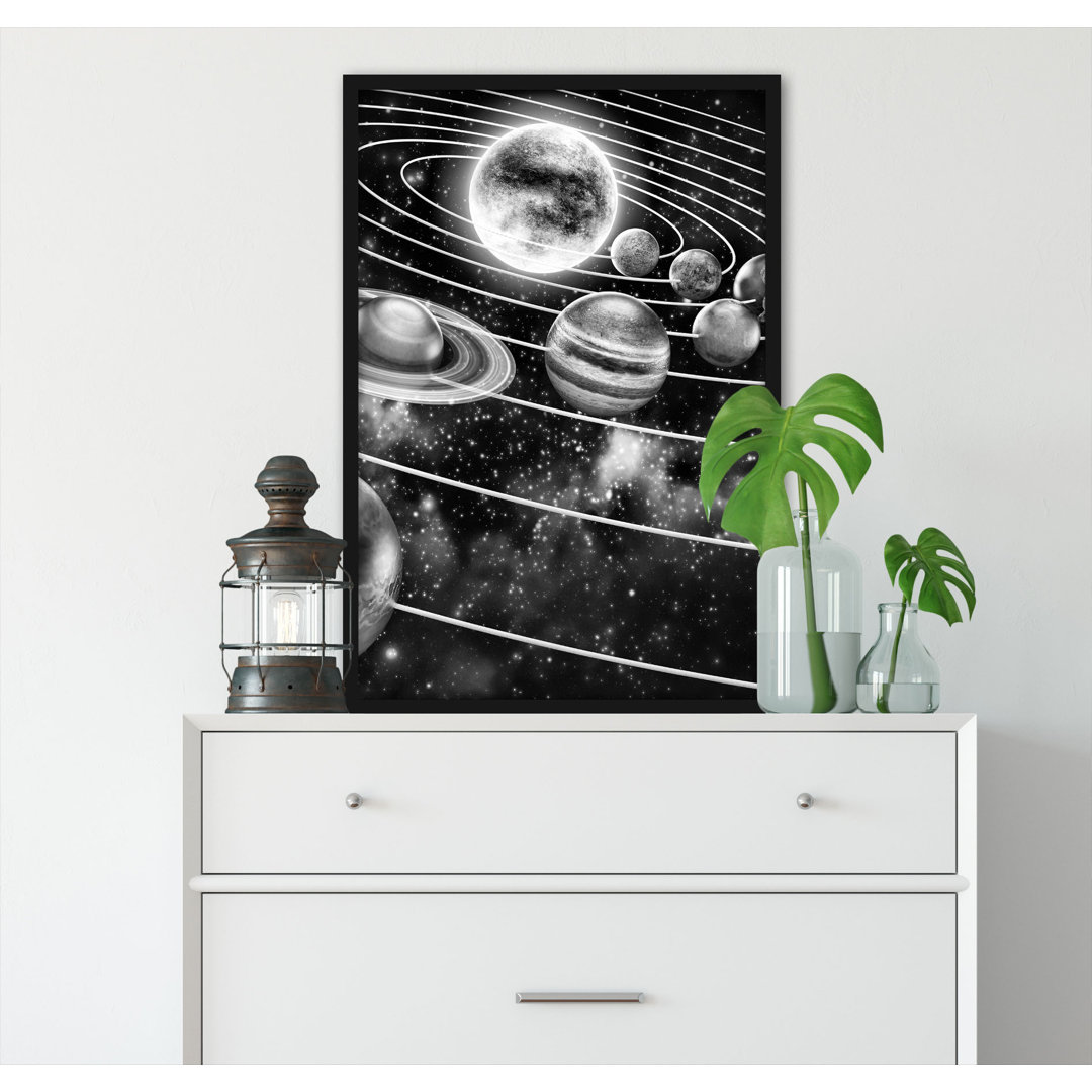 Gerahmtes Poster Solar System with Our Planet