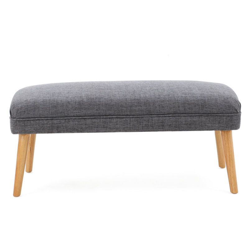 Tissu gris avec configuration de pieds en bois d'apparence attrayante