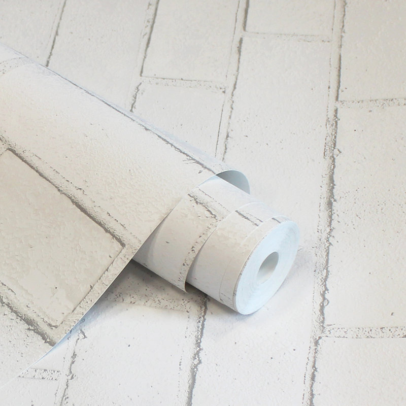 Macdougal 16.5' L x 20.5" W Peel and Stick Wallpaper Roll, White