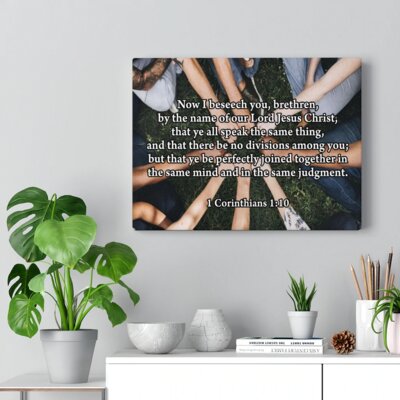 Now I Beseech You 1 Corinthians 1:10 Christian Wall Art Bible Verse Print Ready to Hang -  Express Your Love Gifts, 3013850083