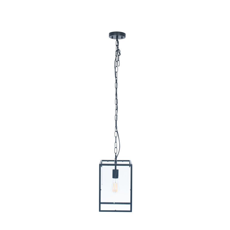 Ketterman 1 - Light Square/Rectangle Pendant, Black