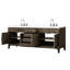 Meuble-lavabo double en chêne gris l 84 po x P 22 po.