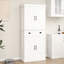 Armoire de rangement 71 po - blanc. 4 portes, 1 tiroir, 2 tablettes réglables. Spacieuse pour la cuisine, la salle à manger et le salon. Cuisine moderne et fonctionnelle dans un intérieur spacieux. E1. Peinture. Stable