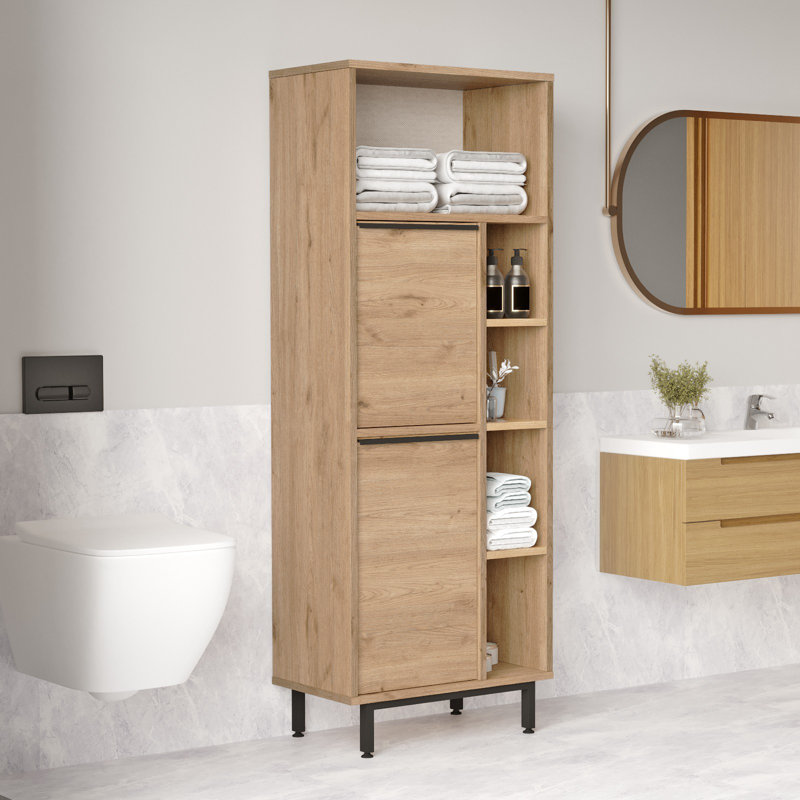 Armoire de salle de bain, Brun
