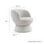 Chaise pivotante rembourrée en tissu Vesta Chenille-101177907