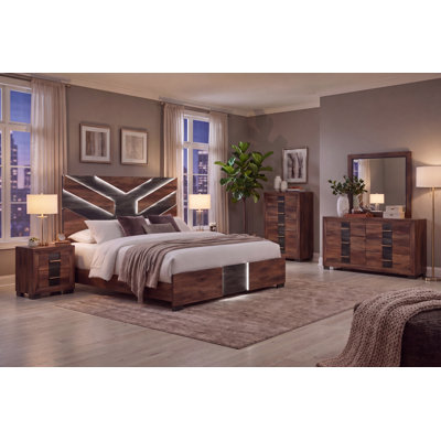 Optimus Brown And Black King Bed