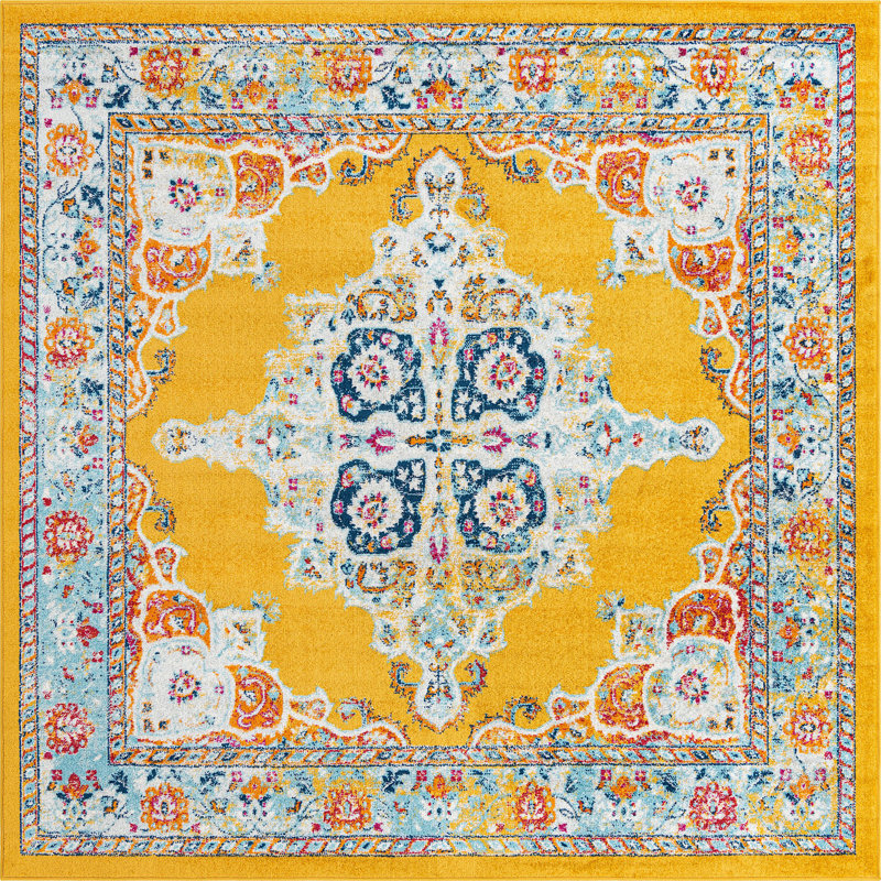 Mirveta Oriental Indoor Rug, Square 7'10"