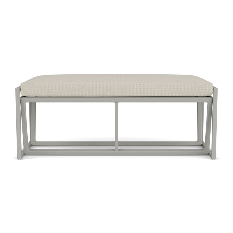 Summit Outdoor Dining Bench, Platinum, Fife Fog
