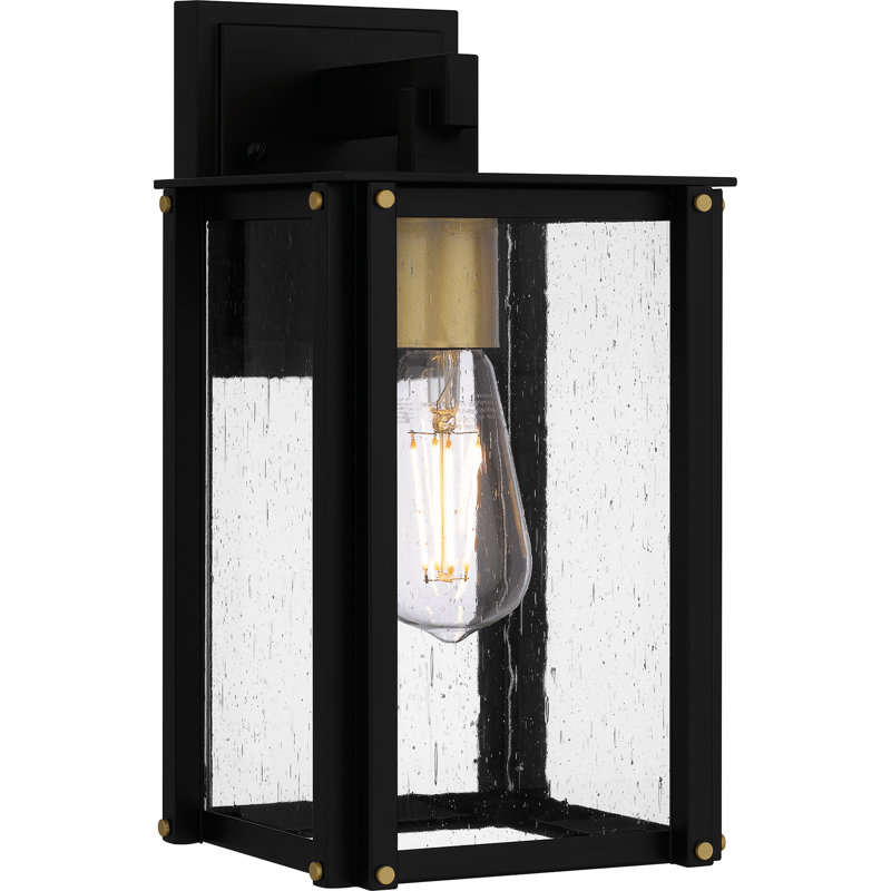 Ablie 1-Light Matte Black Outdoor Wall Lantern