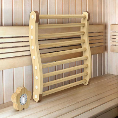 Pilier de dossier en bois pour sauna