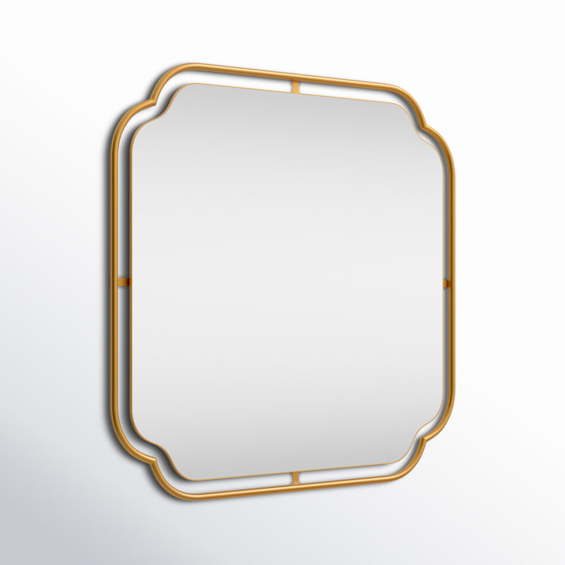 Sebastian Wall Mirorr, 36" x 35.75", Brushed Gold