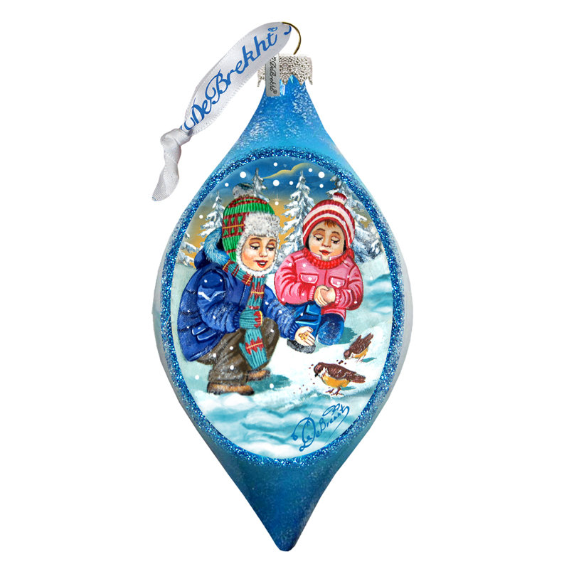 3.5'' Glass Hanging Figurine Ornament