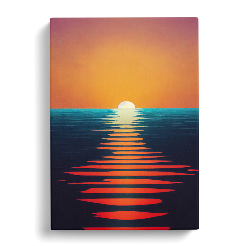 Overwhelming Ocean Sunset - Wrapped Canvas, 60cm H x 40cm W x 3cm D