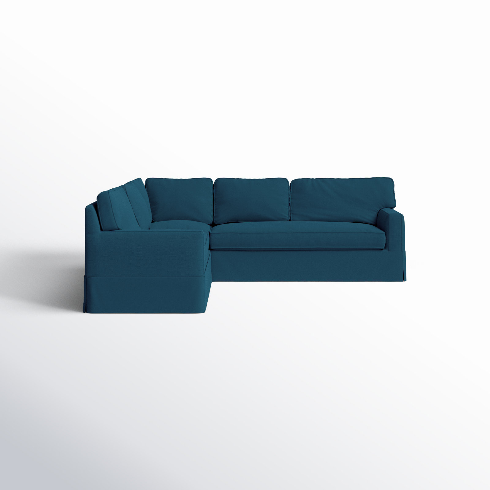 Taylor Slipcovered L-Sectional, Bayou Midnight Canvas