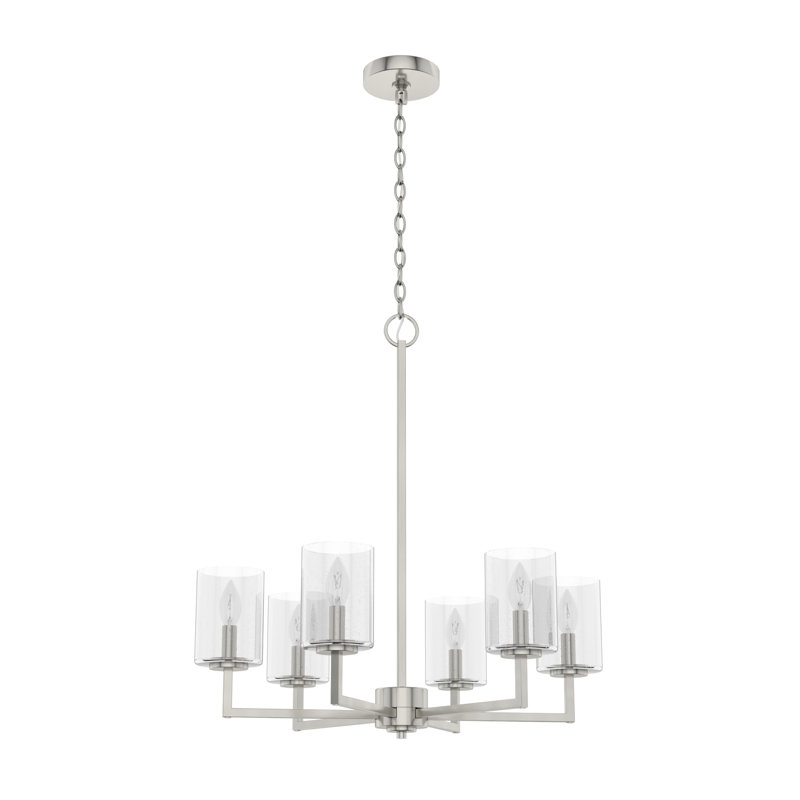 Kerrison 6 - Light Unique Classic Chandelier, Brushed Nickel