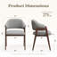 Fauteuil de salle à manger moderne et minimaliste rembourré en lin avec pieds en bois massif-1592195135