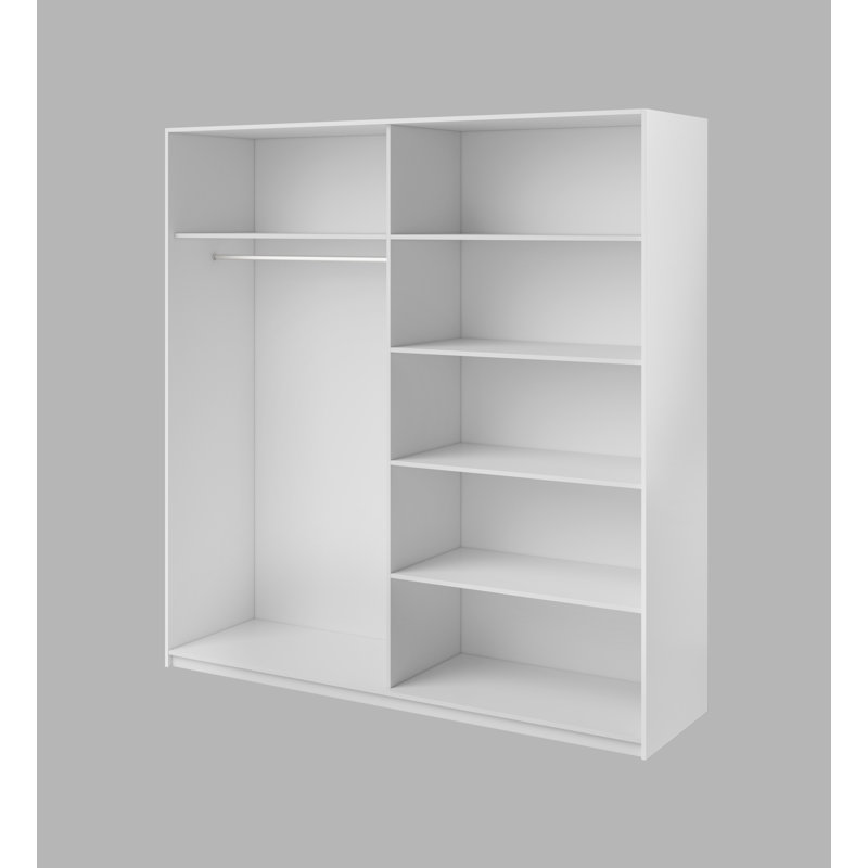 Ishilde 2 Door Manufactured Wood Wardrobe, 210cm H x 220cm W x 61cm D