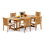 6 Seats 7 Pcs Grade-A Teak Wood Dining Set: 94" Mas Oval Trestle Leg Table And 6 Cahyo Stacking Arm Chairs #11CH2306