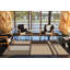 Tapis décoratif à motif géométrique beige-1135743162