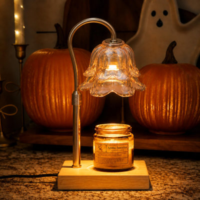 Lampe chauffe-bougie avec minuterie, cadeau d'anniversaire pour femme, maman, cadeau de pendaison de crémaillère, décoration de chambre.